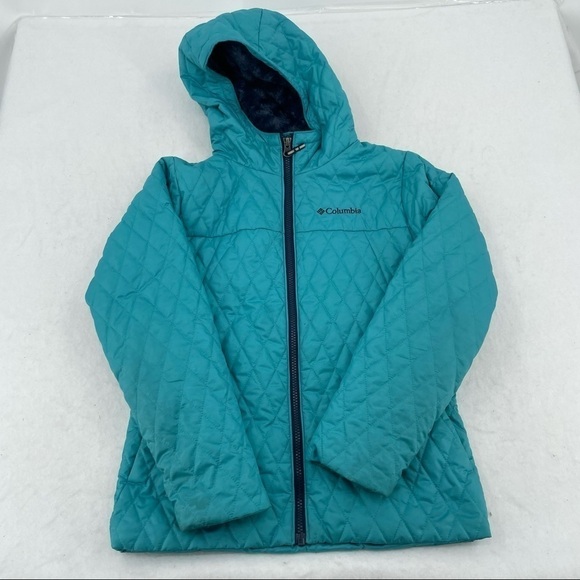 COLUMBIA Girl’s youth Butterfly lodge Insulated hooded jacket plush lining sz: M